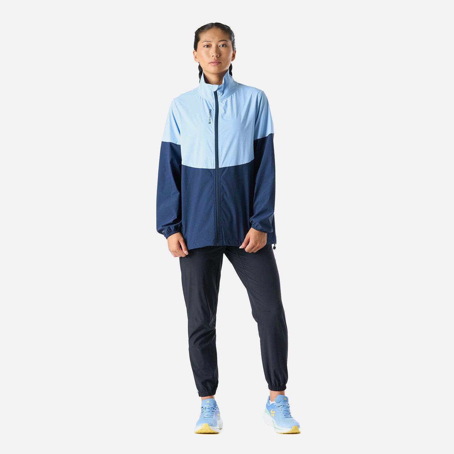 Chaqueta Mujer Tempo Full Zip Windbreaker Jacket Celeste Vulcano