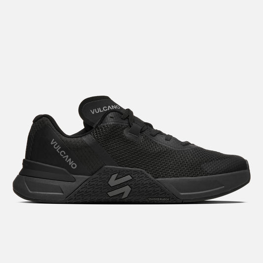 Zapatillas Mujer No Gravity Triple Negro Vulcano con diseño deportivo, malla transpirable y suela QuakeBlock para entrenamiento intenso.