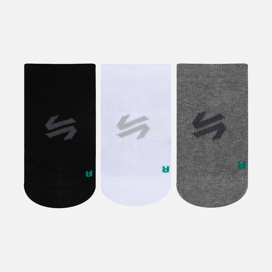 Calcetines Vulcano Essentials Pack Short Negro / Gris / Blanco Vulcano