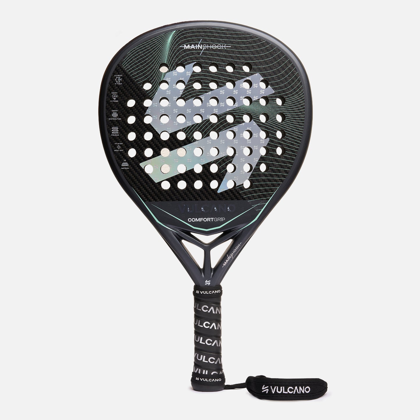 Pala Mainshock Padel Racket Gris Vulcano
