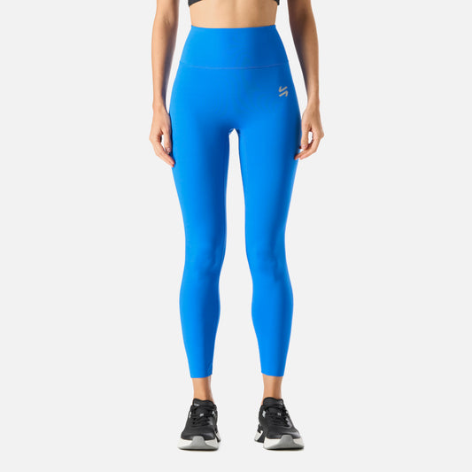 Calza Mujer Tempo 7/8 Super High Rise Leggins Azul Vulcano