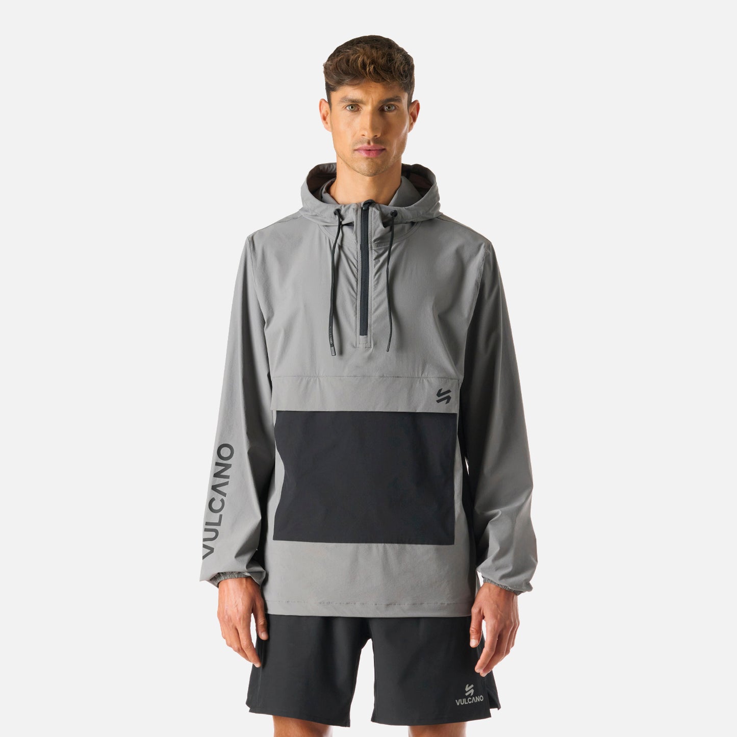 Chaqueta Hombre Tempo 1/4 Zip Windbreaker Jacket Gris Vulcano