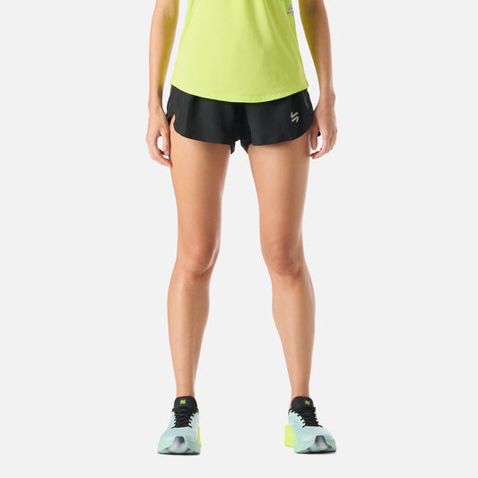 Shorts Mujer Built To Move 3" Shorts Negro Vulcano
