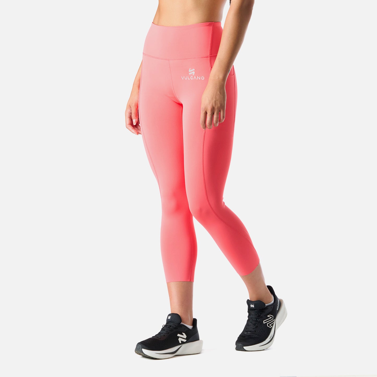 Calza Mujer Built To Move Compressive 3/4 Super High Rise Leggins Coral Vulcano