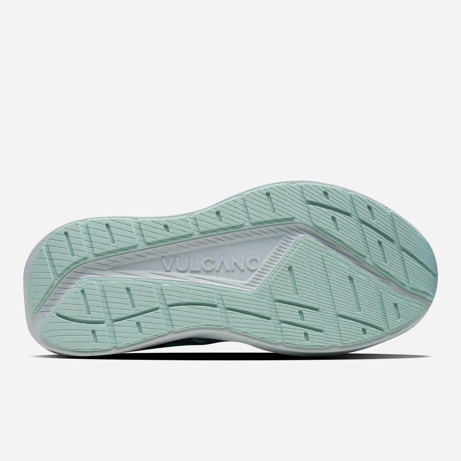 Suela de las Zapatillas Mujer Seismic Gris Vulcano con diseño antideslizante y grabado VULCANO para mayor tracción y estabilidad.