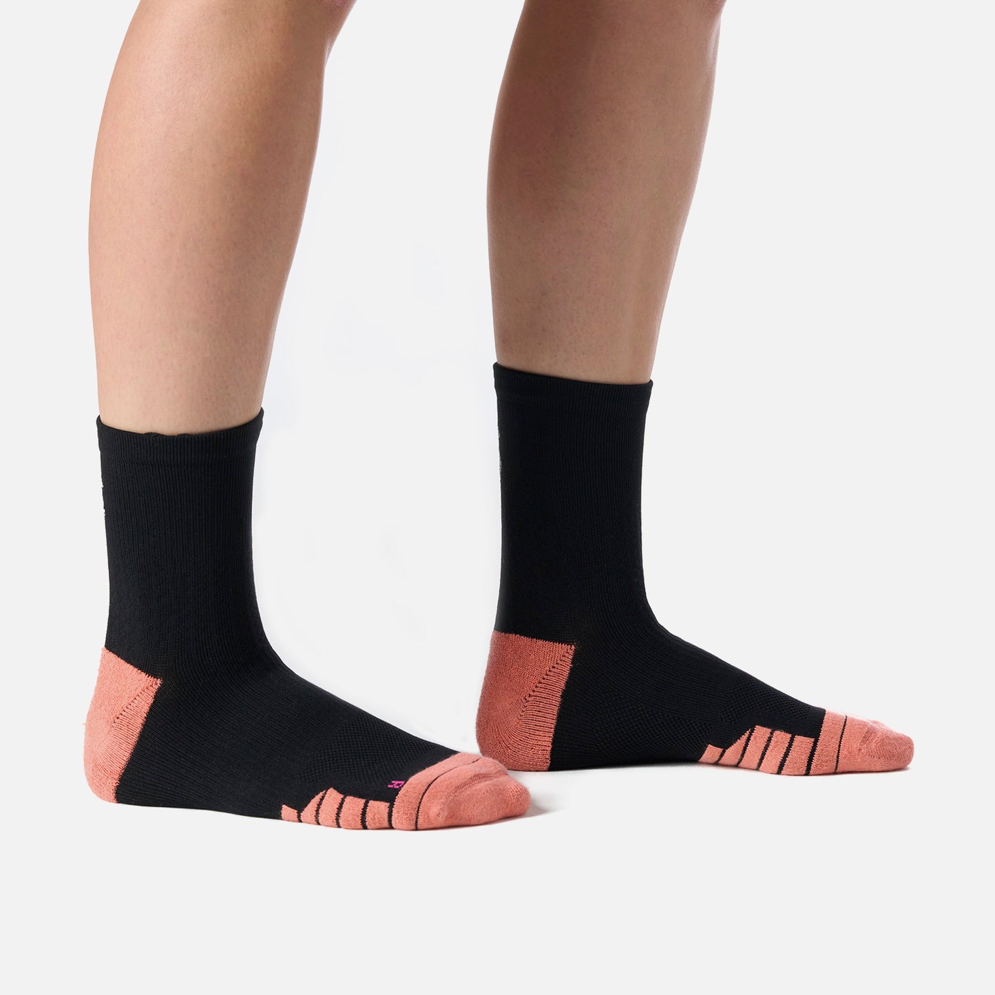 Calcetines Mujer Stride Running Mid Socks Negro Vulcano