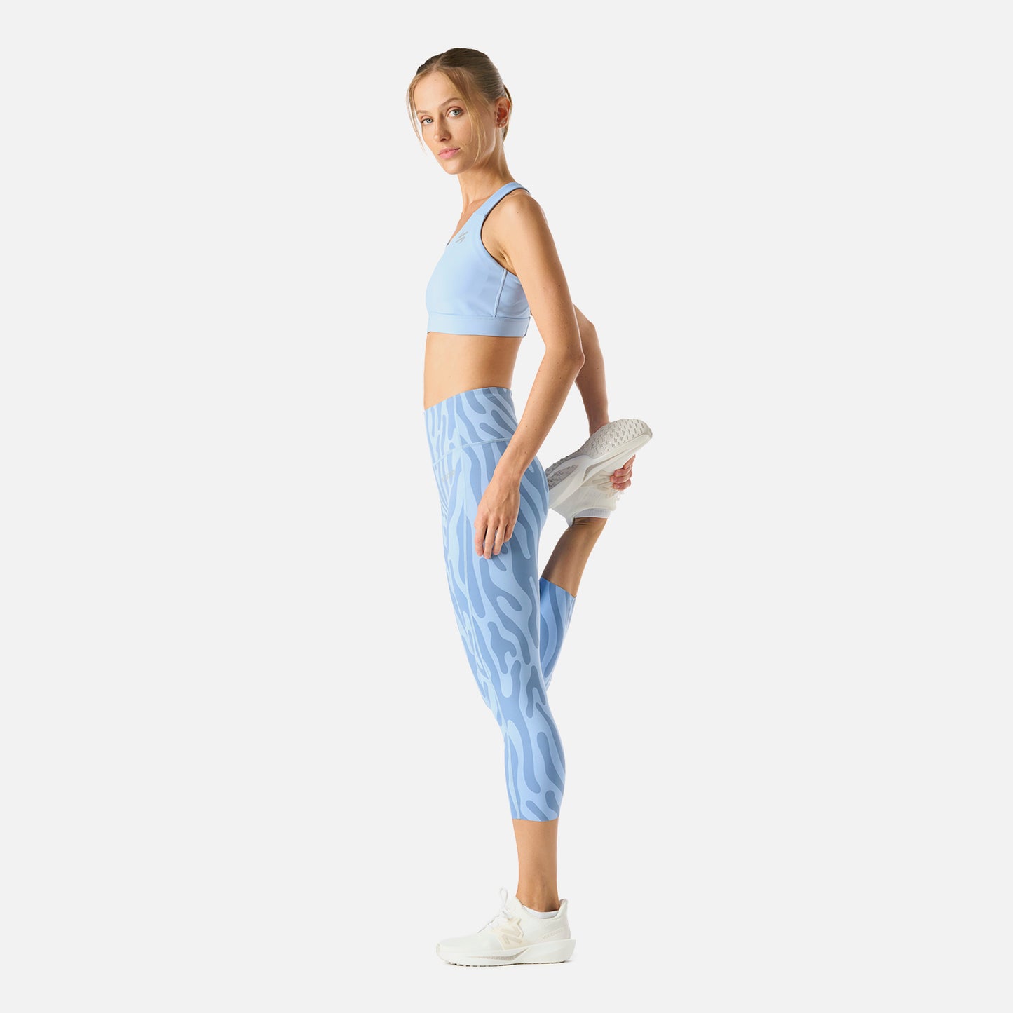 Calza Mujer Built To Move 3/4 High Rise Leggins Print Celeste Vulcano