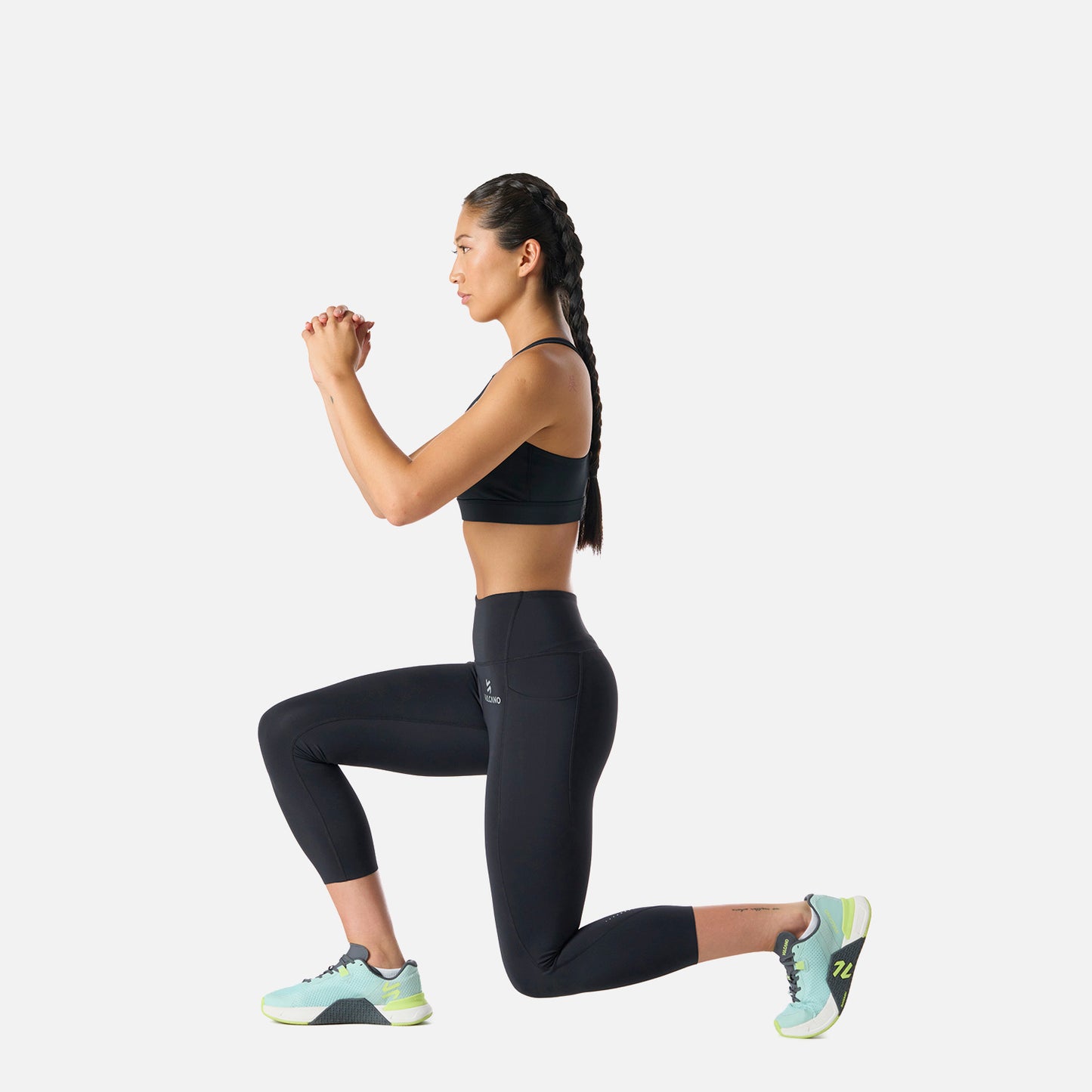 Calza Mujer Built To Move Compressive 3/4 Super High Rise Leggins Negro Vulcano