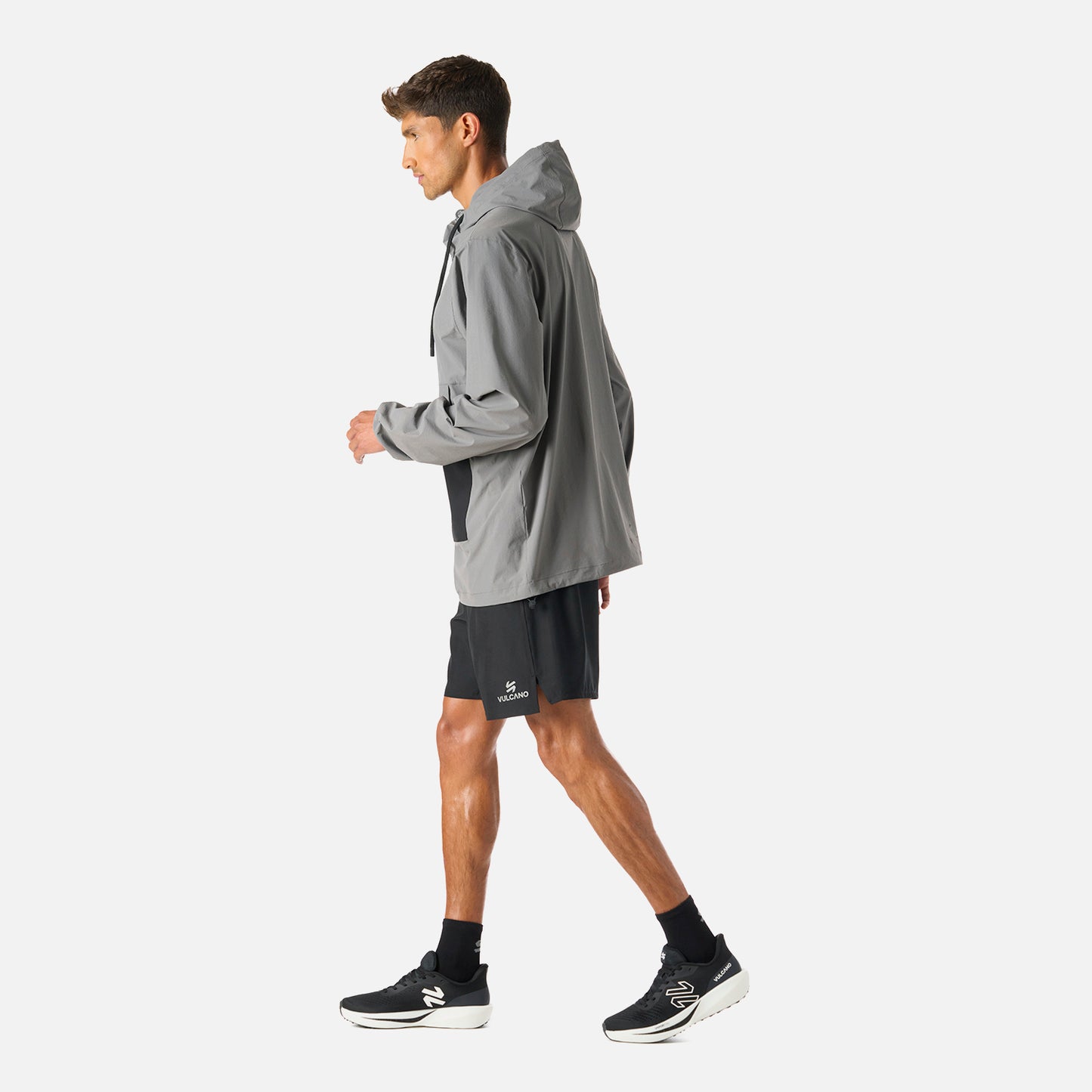 Chaqueta Hombre Tempo 1/4 Zip Windbreaker Jacket Gris Vulcano