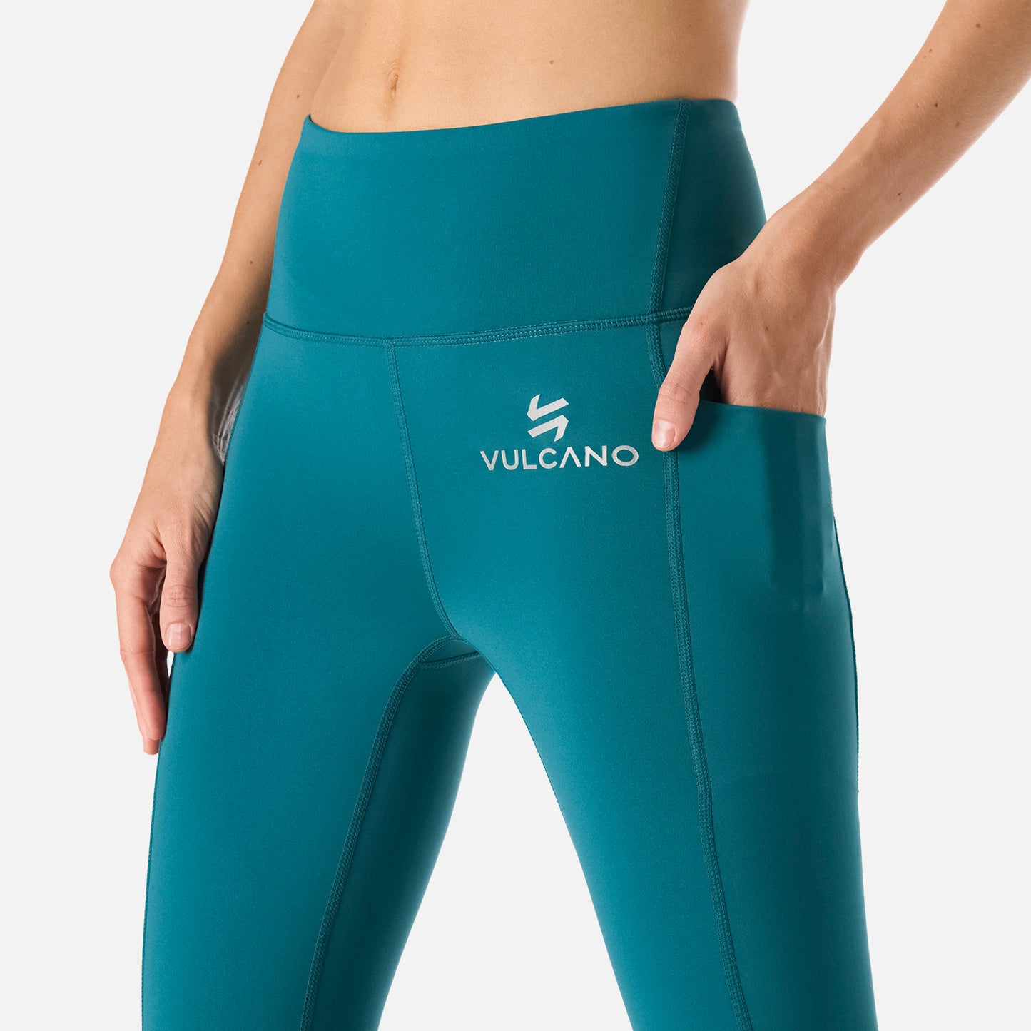 Calza Mujer Built To Move Compressive 3/4 Super High Rise Leggins Petroleo Vulcano