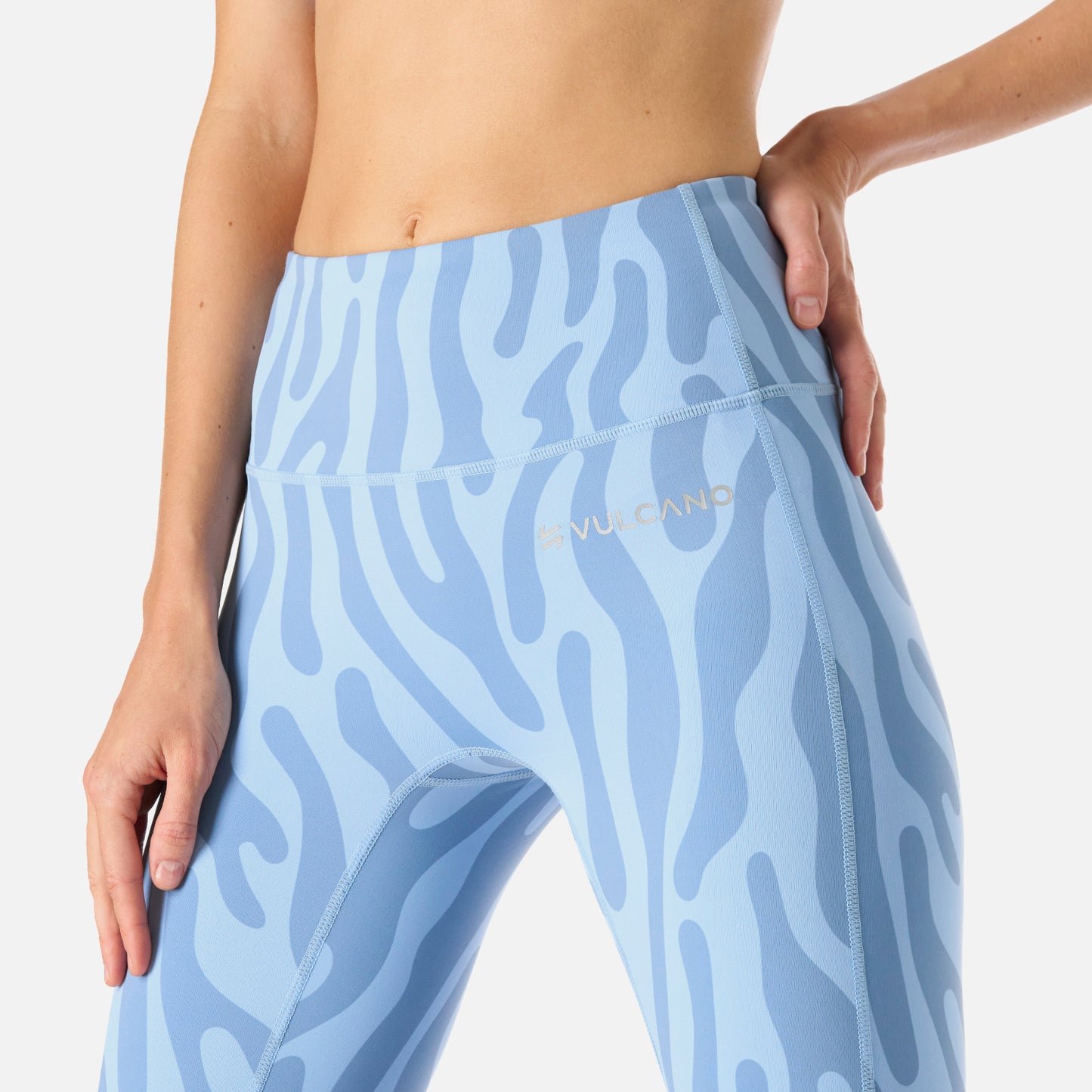 Calza Mujer Built To Move 3/4 High Rise Leggins Print Celeste Vulcano