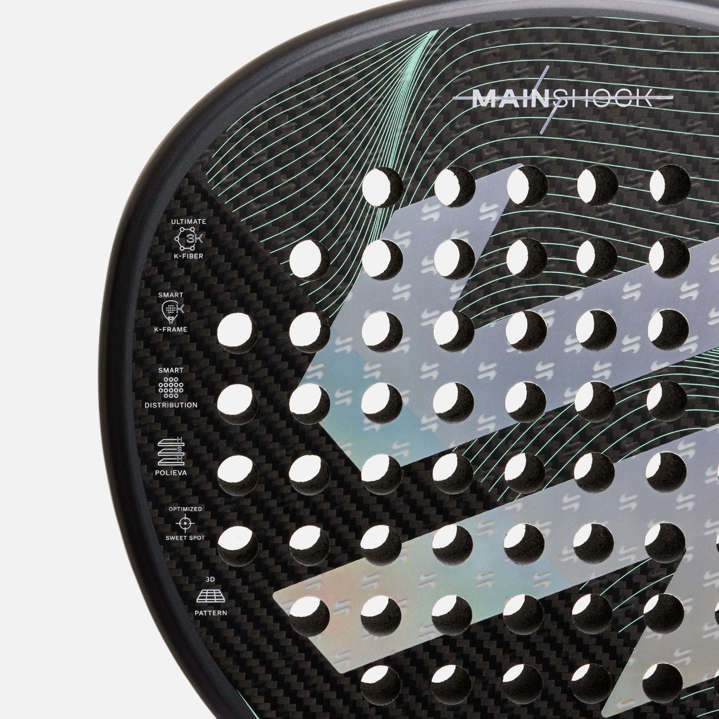 Pala Mainshock Padel Racket Gris Vulcano