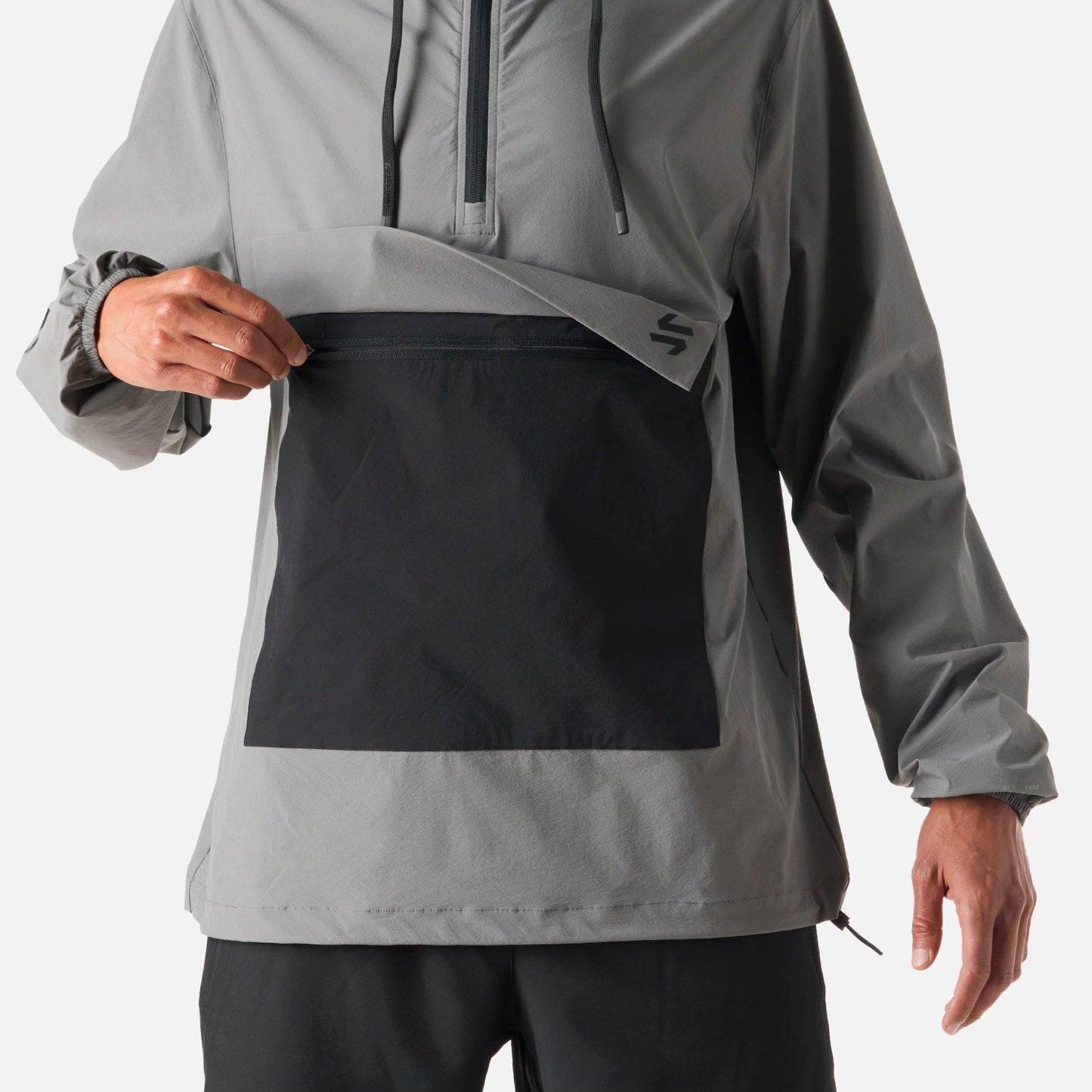 Chaqueta Hombre Tempo 1/4 Zip Windbreaker Jacket Gris Vulcano