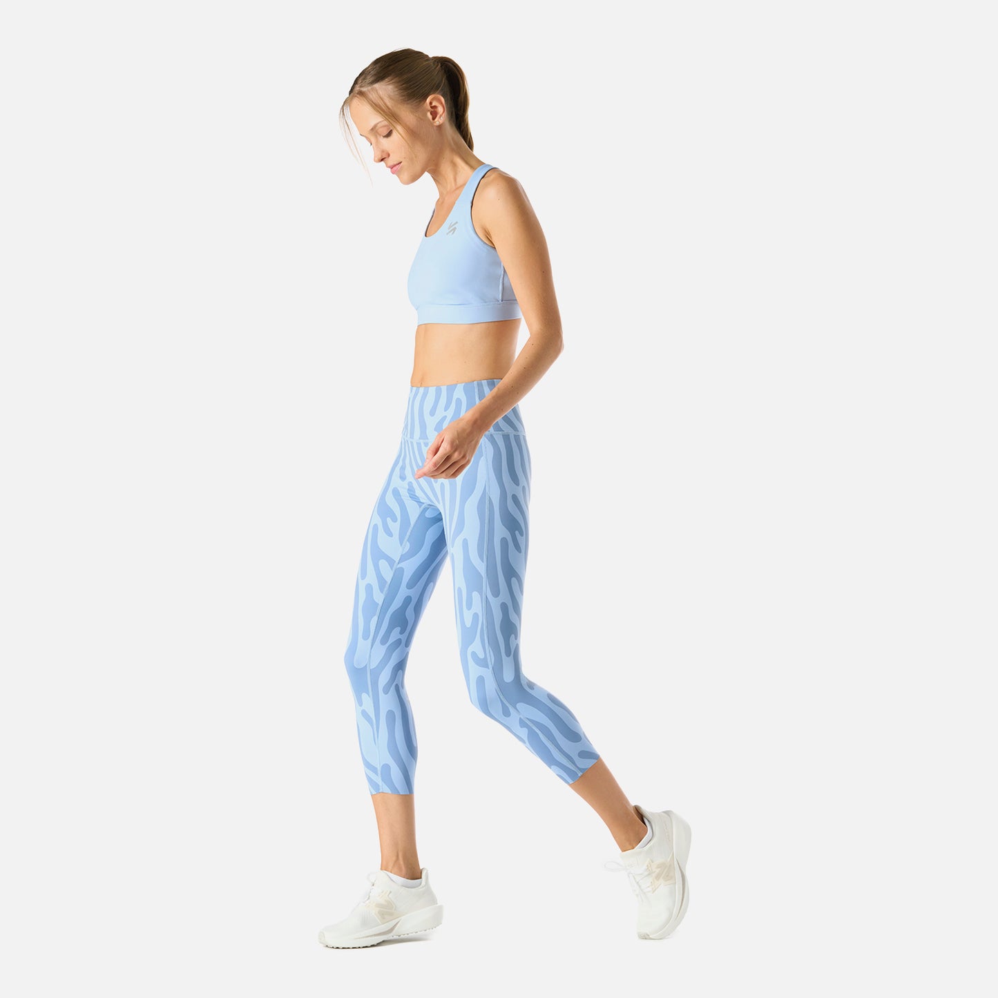 Calza Mujer Built To Move 3/4 High Rise Leggins Print Celeste Vulcano